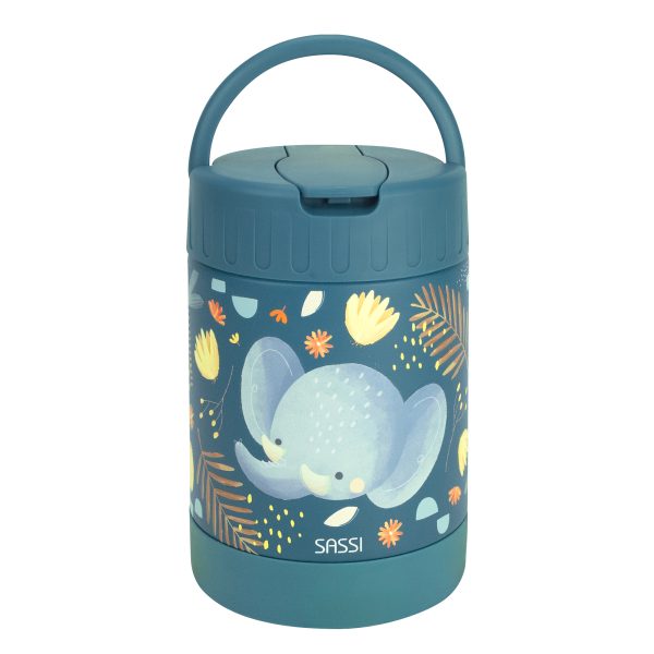 350ml 不鏽鋼保溫保冷食物罐,附湯匙 大象 350ml 不鏽鋼保溫保冷食物罐,附湯匙 大象