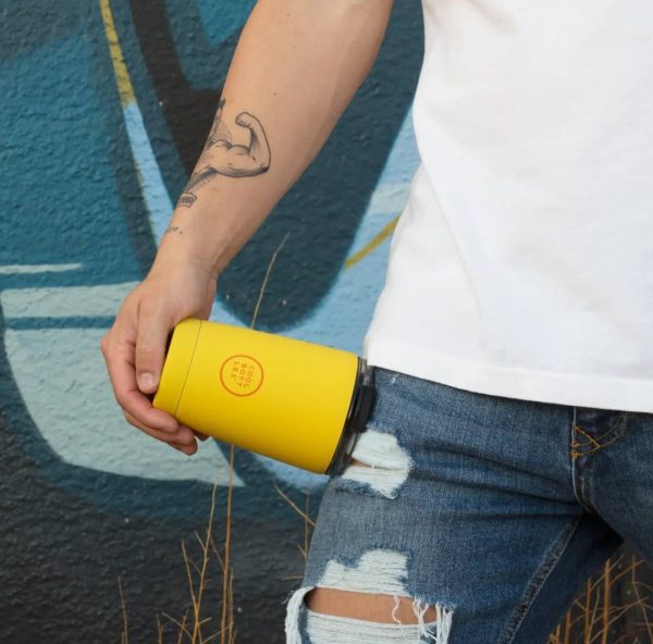 cool bottles mono white 隨行保溫杯 330ml(12oz) vivid yellow 亮黃