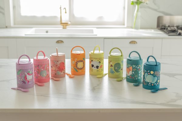 sassi junior 義大利設計 350ml 不鏽鋼保溫保冷食物罐（附湯匙）fluffy the rabbit